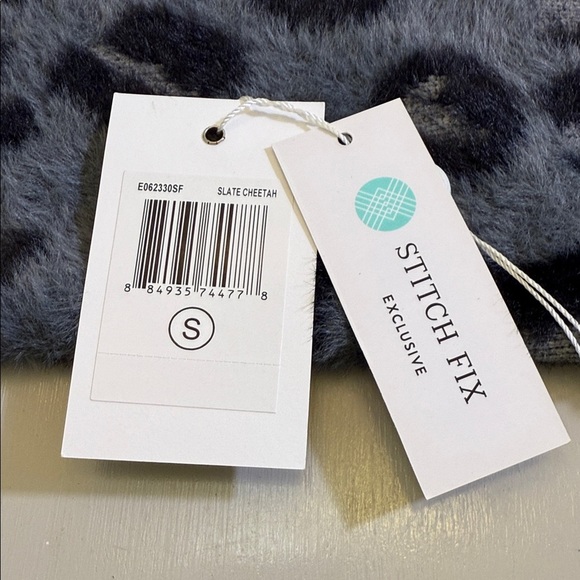 Evolution by Cyrus Leopard Wallie Fuzzy Open Cardigan Sweater Size Small - Picture 7 of 13